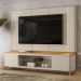 Conjunto Painel e Rack Quebec Tauari Off White