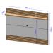 Conjunto Painel e Rack Rivia Naturalle Off White