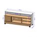 Conjunto Painel e Rack Rivia Naturalle Off White