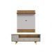 Conjunto Painel e Rack Romeu Cinamomo Off White