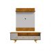 Conjunto Painel e Rack Romeu Naturalle Off White