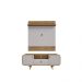 Conjunto Painel e Rack Rosalia Cinamomo Off White