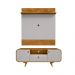 Conjunto Painel e Rack Rosalia Naturalle Off White