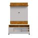 Conjunto Painel e Rack Salzburg Naturalle Off White