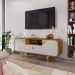 Conjunto Painel e Rack Springfield Naturalle Off White