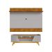 Conjunto Painel e Rack Sui Naturalle Off White