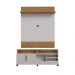 Conjunto Painel e Rack Sunnydale Naturalle Off White