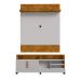 Conjunto Painel e Rack Sunnydale Naturalle Off White