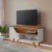 Conjunto Painel e Rack Tokyo Naturalle Off White