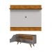 Conjunto Painel e Rack Tokyo Naturalle Off White