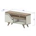 Conjunto Painel e Rack Tokyo Naturalle Off White