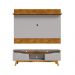 Conjunto Painel e Rack Ymir Naturalle Off White