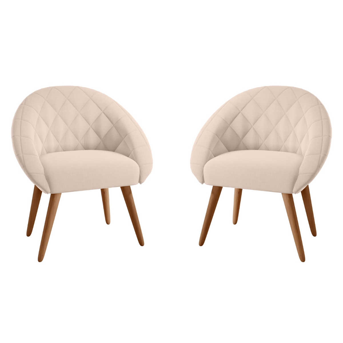 Conjunto Poltrona Decorativa Maricá Linha Bege