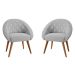Conjunto Poltrona Decorativa Maricá Linha Cinza