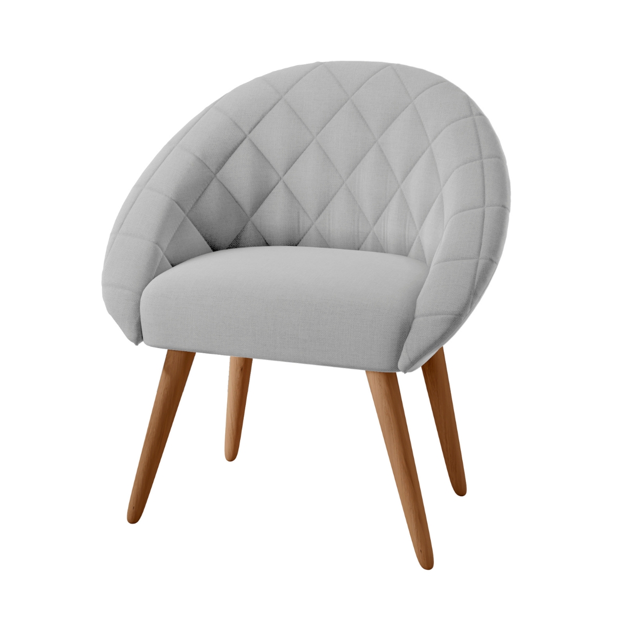 Conjunto Poltrona Decorativa Maricá Linha Cinza