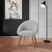 Conjunto Poltrona Decorativa Maricá Linha Cinza