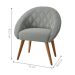 Conjunto Poltrona Decorativa Maricá Linha Grafite