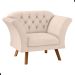 Conjunto Poltrona Decorativa Roseira Linha Bege