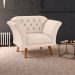 Conjunto Poltrona Decorativa Roseira Linha Bege