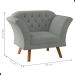 Conjunto Poltrona Decorativa Roseira Linha Grafite