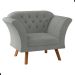 Conjunto Poltrona Decorativa Roseira Linha Grafite