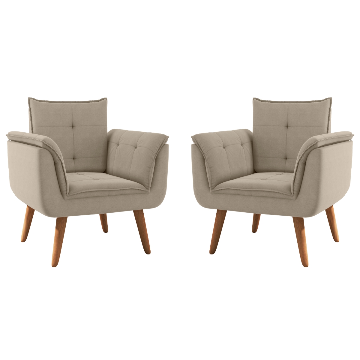 Conjunto Poltrona para Sala de Recepção Silveiras Inca Castor