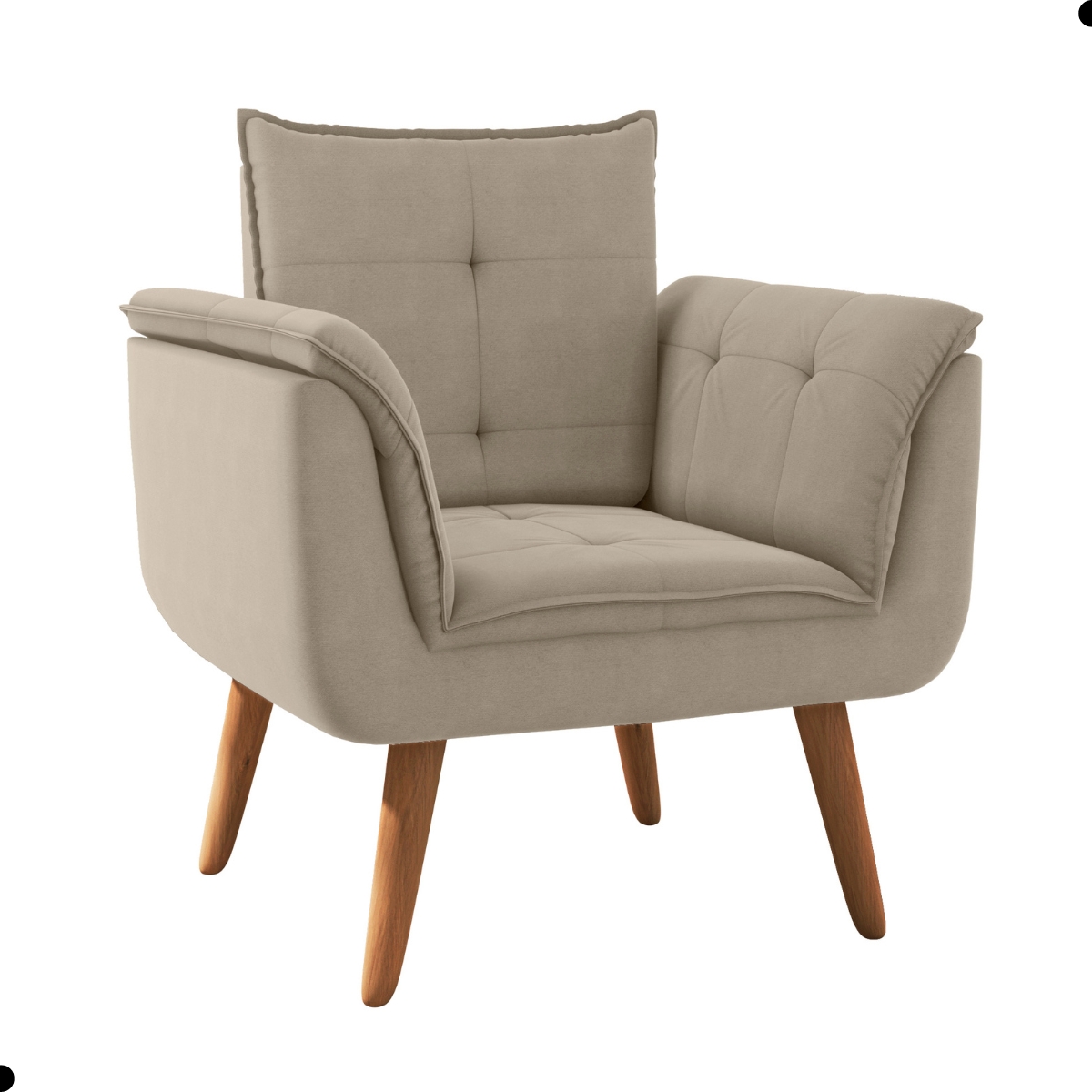 Conjunto Poltrona para Sala de Recepção Silveiras Inca Castor