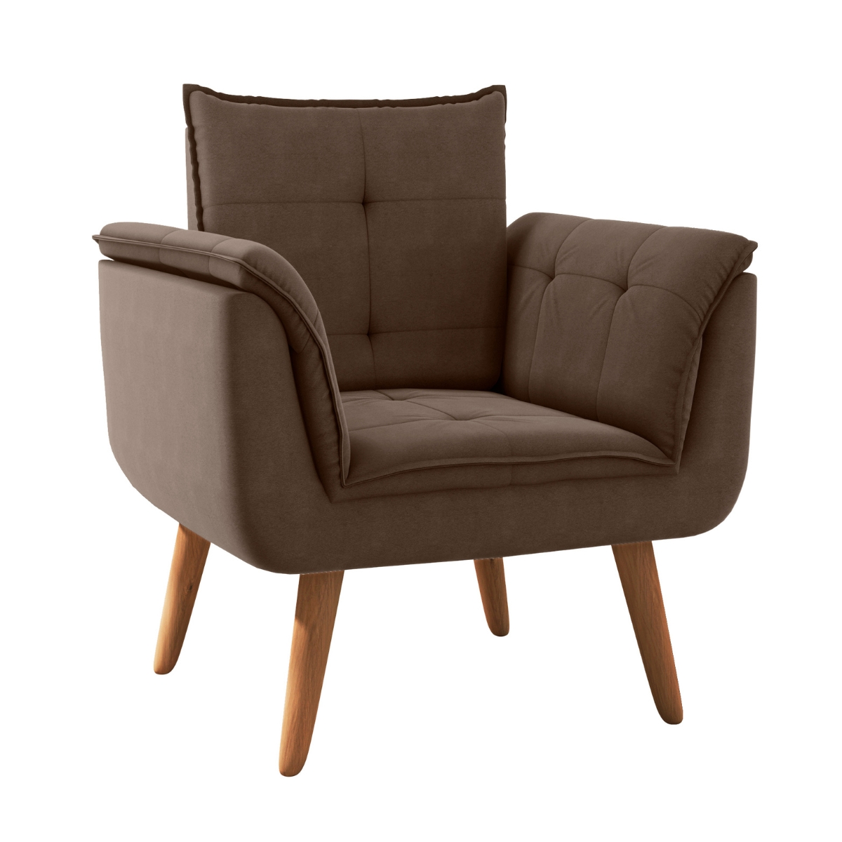 Conjunto Poltrona para Sala de Recepção Silveiras Inca Marrom