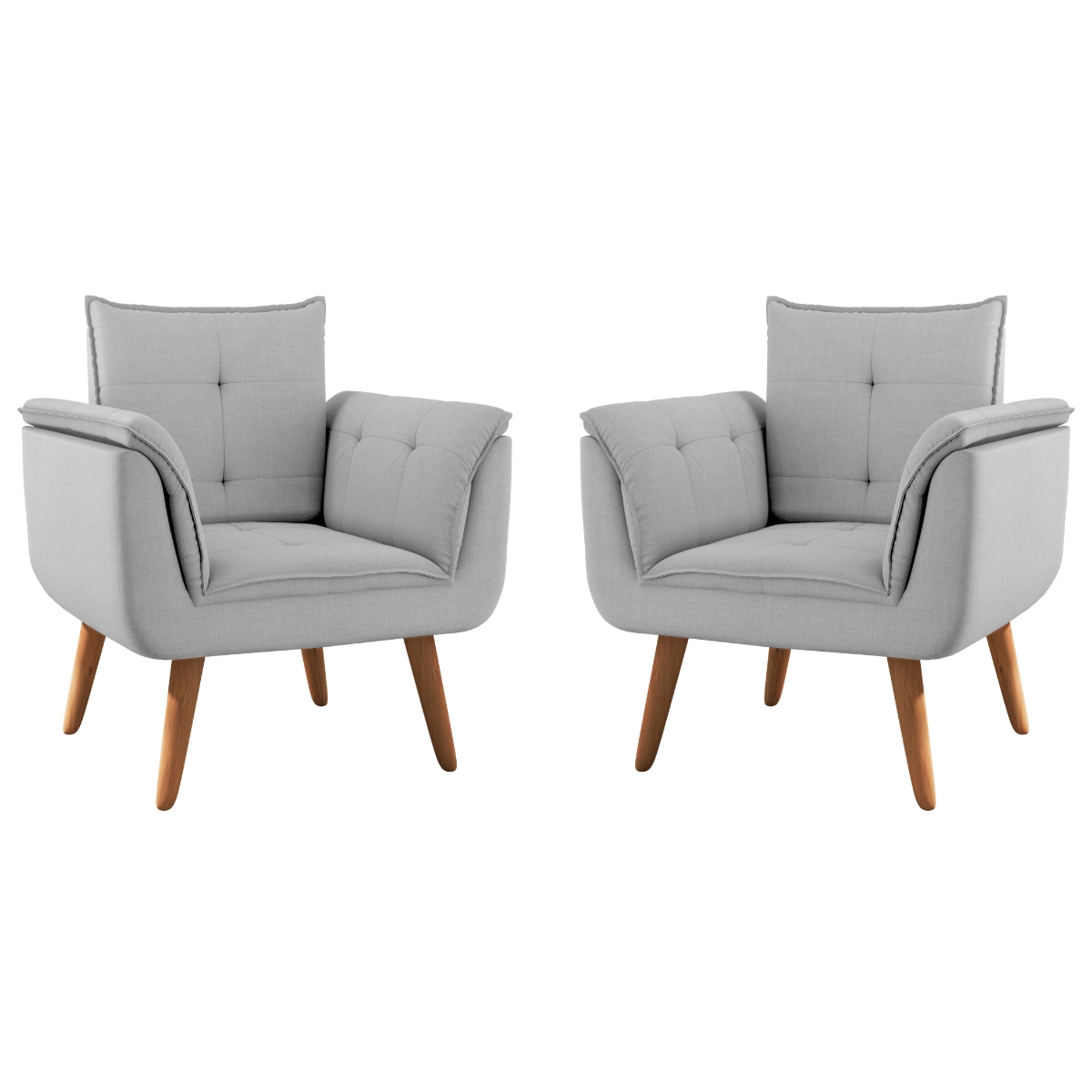 Conjunto Poltrona para Sala de Recepção Silveiras Linha Cinza