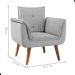 Conjunto Poltrona para Sala de Recepção Silveiras Linha Cinza