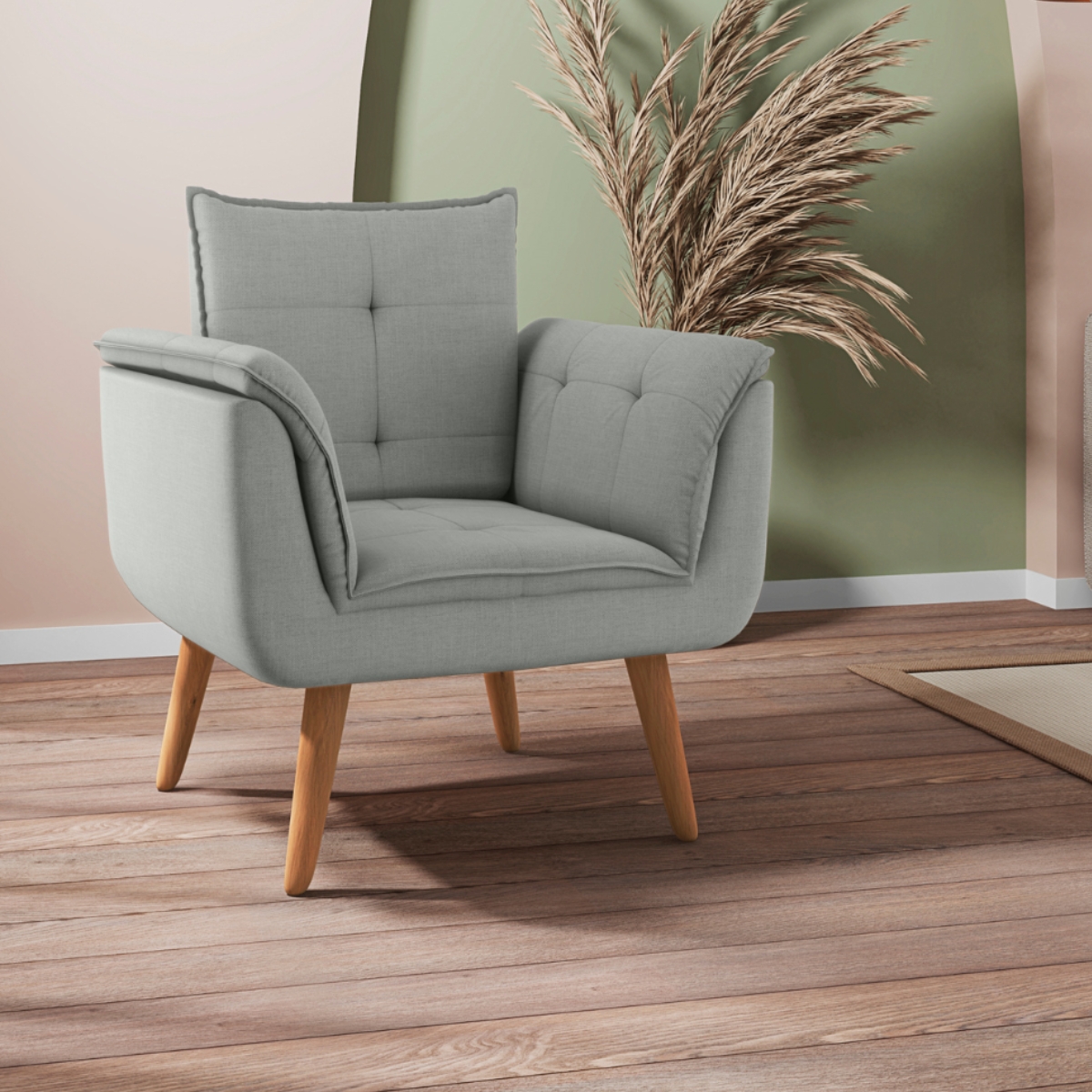 Conjunto Poltrona para Sala de Recepção Silveiras Linha Grafite