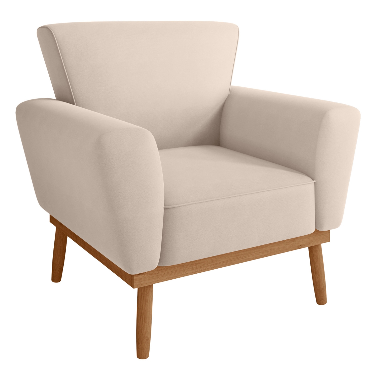 Conjunto Poltrona para Sala de Recepção Viana Inca Areia