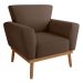 Conjunto Poltrona para Sala de Recepção Viana Inca Marrom