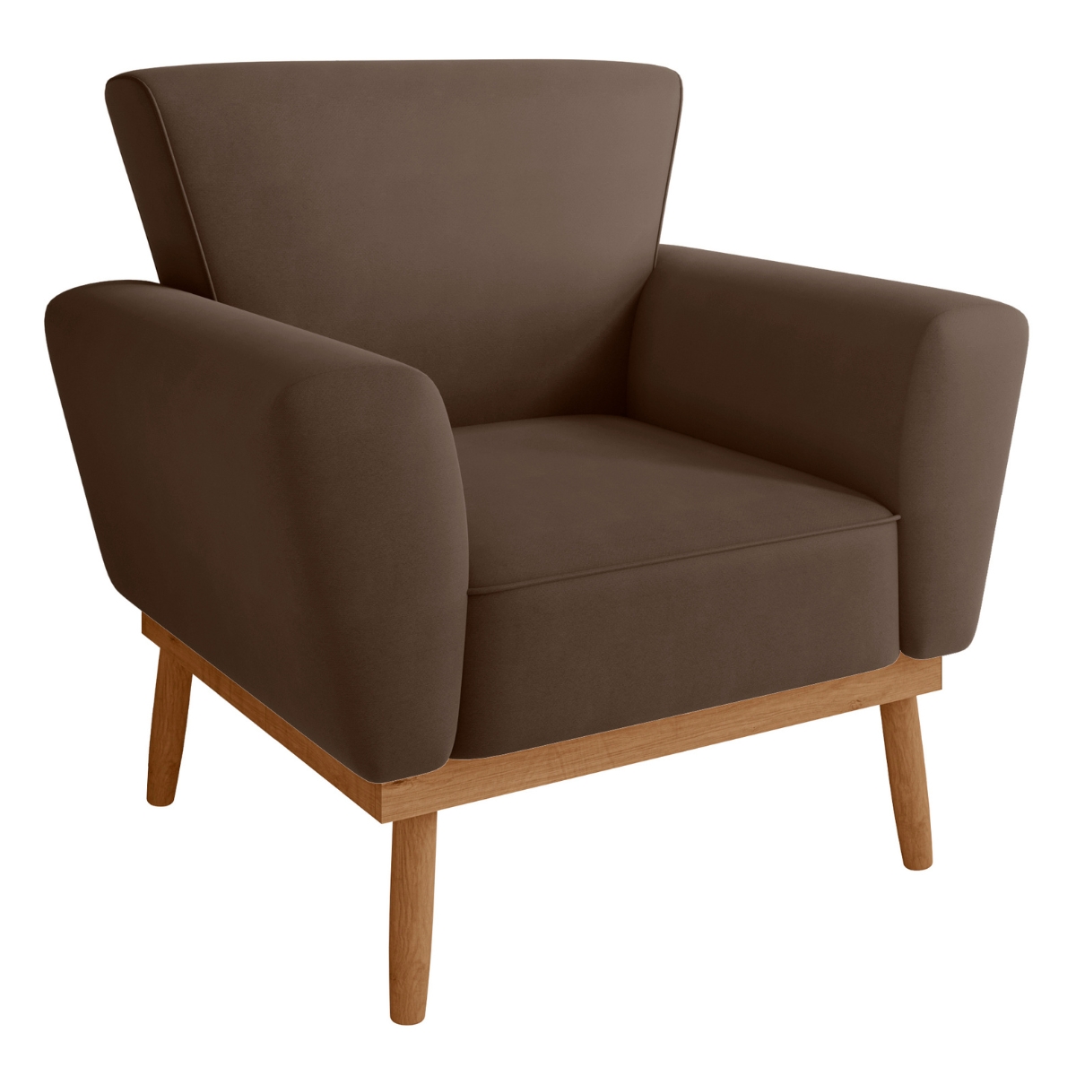 Conjunto Poltrona para Sala de Recepção Viana Inca Marrom
