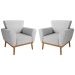 Conjunto Poltrona para Sala de Recepção Viana Linha Cinza