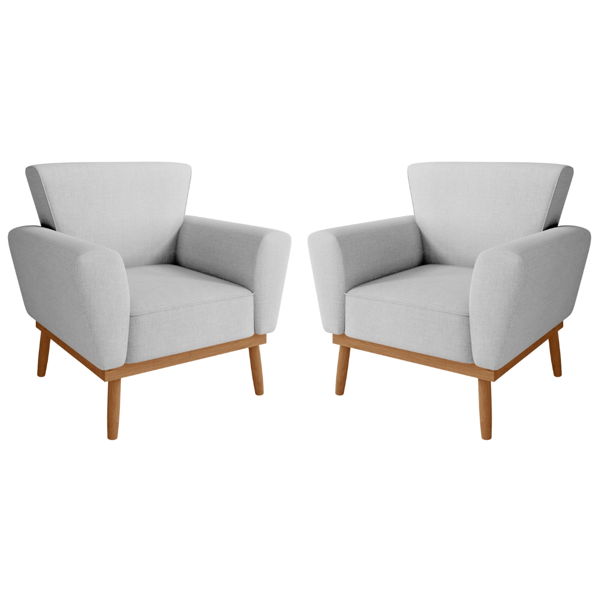 Conjunto Poltrona para Sala de Recepção Viana Linha Cinza