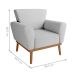 Conjunto Poltrona para Sala de Recepção Viana Linha Cinza