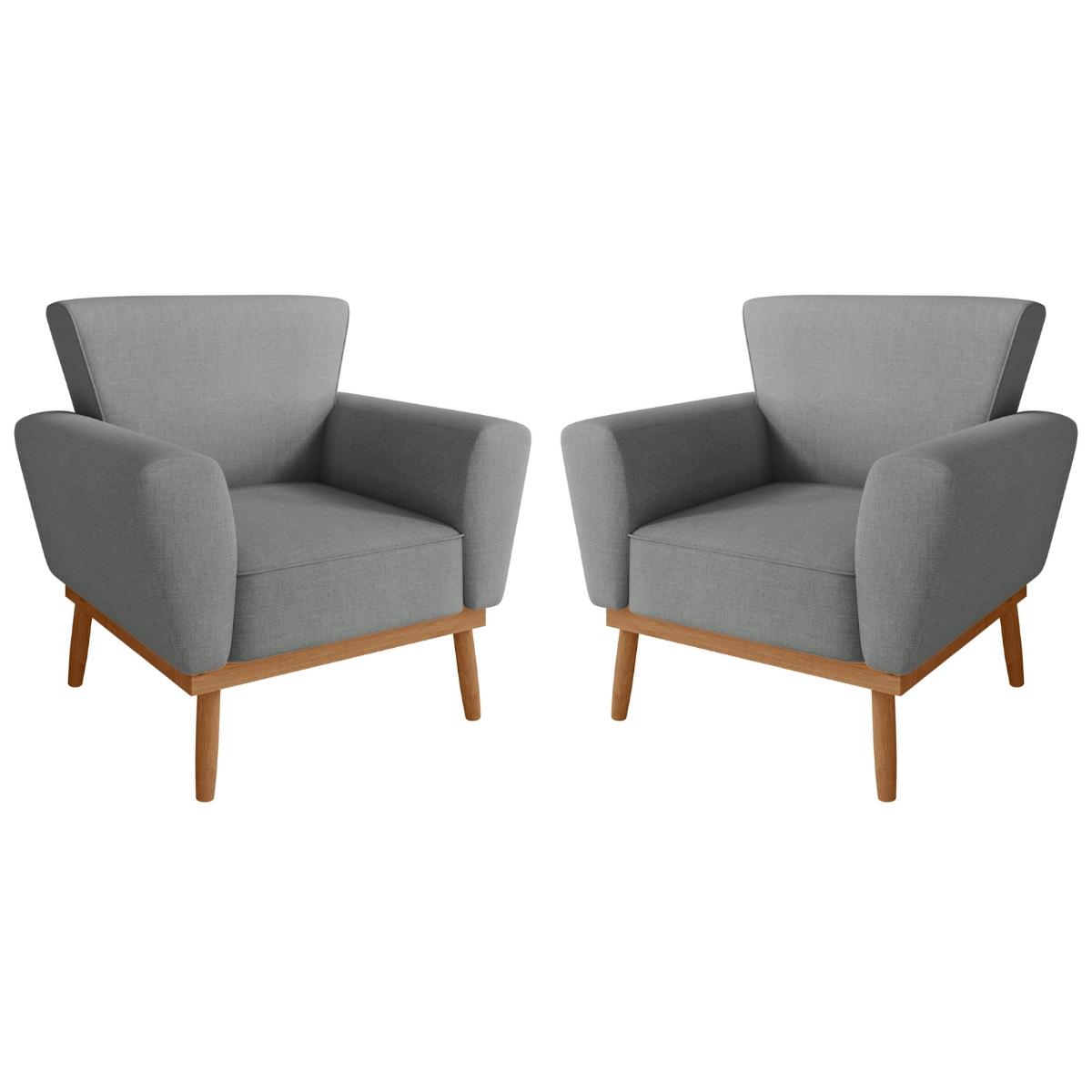 Conjunto Poltrona para Sala de Recepção Viana Linha Grafite