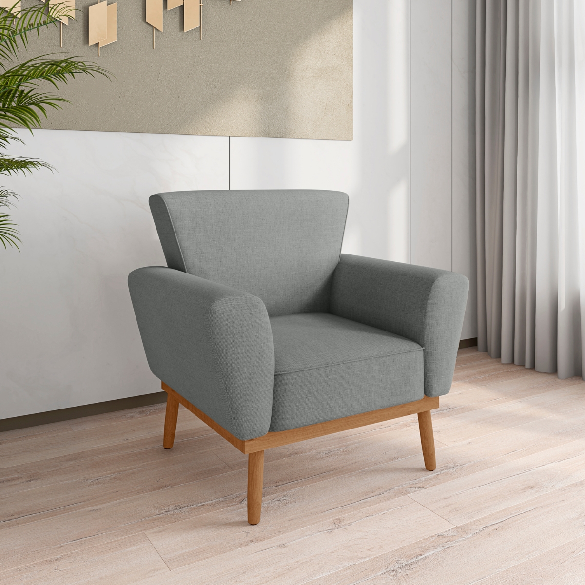 Conjunto Poltrona para Sala de Recepção Viana Linha Grafite