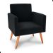 Conjunto Poltronas e Puff Anari Veludo Inca Preto