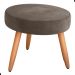Conjunto Poltronas e Puff Anari Veludo Marrom