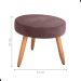 Conjunto Poltronas e Puff Anari Veludo Rosê