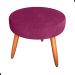 Conjunto Poltronas e Puff Anari Veludo Turkey Marsala