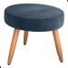 Conjunto Poltronas e Puff Iara Veludo Azul