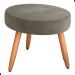Conjunto Poltronas e Puff Iara Veludo Cappuccino