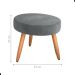 Conjunto Poltronas e Puff Iara Veludo Cinza