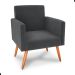 Conjunto Poltronas e Puff Iara Veludo Cinza