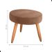 Conjunto Poltronas e Puff Iara Veludo Ferrugem