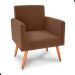Conjunto Poltronas e Puff Iara Veludo Ferrugem