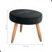 Conjunto Poltronas e Puff Iara Veludo Preto